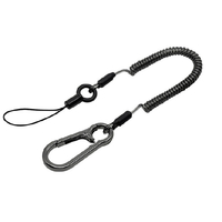 ラスタバナナ コイルストラップ カラビナ ステンレスワイヤー入り ブラック RCSTWC03BK