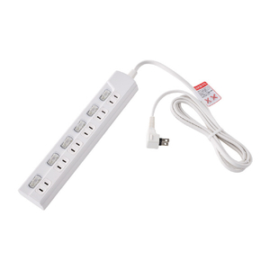 エルパ 電源タップ6個口2m ホワイト WLK-R62LW-イメージ2