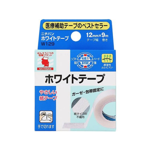 ニチバン F824055 ホワイトテープ 12mm×9m W129 1巻 |エディオン公式通販