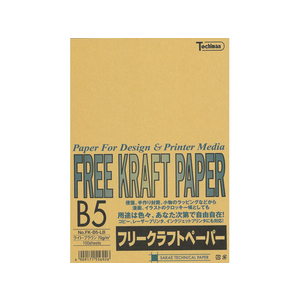 SAKAEテクニカルペーパー SAKAETP/フリークラフトペーパー B5 ライトブラウン 100枚×5冊 FC48271-FK-B5-LB-イメージ1