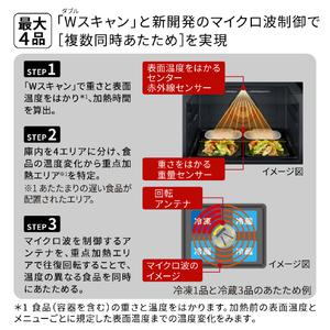 日立 過熱水蒸気オーブンレンジ ヘルシーシェフ フロストホワイト MRO-W1E-W-イメージ4