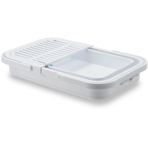 伊勢藤 おり畳めるバスケット 15L ちょい置きトレー付 ホワイト FC000TJ-I-643-イメージ2