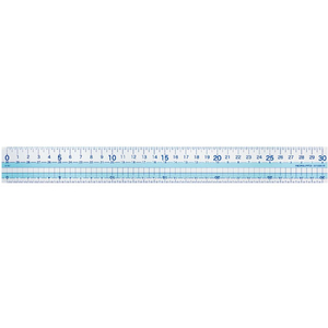 コクヨ 直線定規(まなびすと)再生PET 30cm ブルー 30cmブルー1本 F722874-GY-GBA111B-イメージ1
