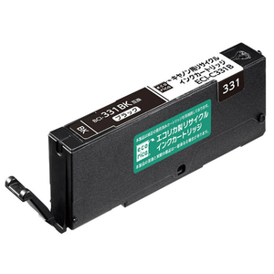 エコリカ BCI-331BK互換リサイクルインクカートリッジ ブラック(染料) ECI-C331B-イメージ1