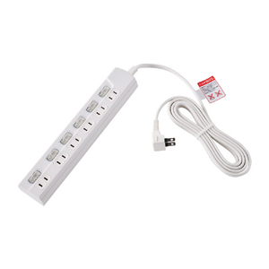 エルパ 電源タップ6個口3m ホワイト WLK-R63LW-イメージ2