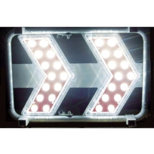 仙台銘板 軽量型矢印板 LIGHT H400×W600mm 白LED 矢印赤600400白 FC594HP-8184845-イメージ2