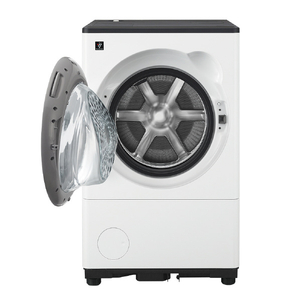 シャープ 【左開き】10kgドラム洗濯機 ラスターホワイト ES-10L2-WL-イメージ3