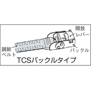 トラスコ中山 TCSバックルベルト荷締機幅25mm×長さ3m 200253 FC414GL-2870291-イメージ2