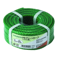 トラスコ中山 PEグリーンロープ 3つ打 線径6mm×長さ20m FC094FY-5113024