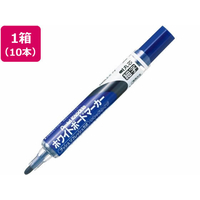 ぺんてる ホワイトボードマーカー ノックル 細字 青 10本 1箱(10本) F837873-EMWLS-C