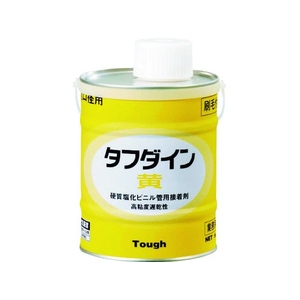 クボタケミックス 塩ビ用接着剤 タフダイン黄 1KG VP･VU(グレー色)用透明1000高粘度遅乾性(粘度1000mPa･S) FC971FP-1948969-イメージ1