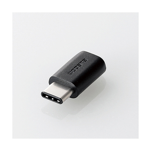 エレコム USB2．0変換アダプタ(Type C-micro B) ブラック TB-MBFCMADBK-イメージ1