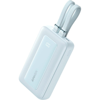 Anker Zolo Power Bank (10000mAh, 30W, Built-In USB-C / ライトニングケーブル) ブルー A1680N31