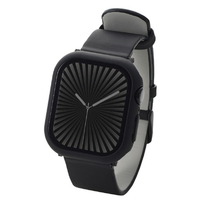 エレコム Apple Watch Series 10(42mm)用フルカバーケース プレミアムガラス/高透明 ブラック AW-24BFCGBK