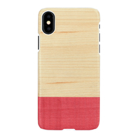 Man & Wood iPhone XS Max用天然木ケース Miss match I13886I65