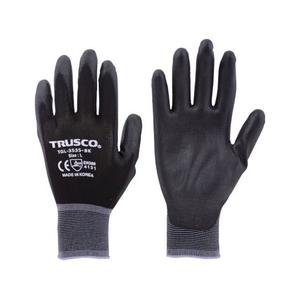 トラスコ中山 TRUSCO カラーナイロン手袋PU手のひらコート ブラック M FC432FC-7700750-イメージ1