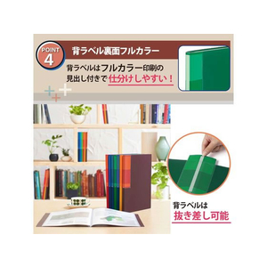 プラス クリアーファイル+ A4タテ 40ポケット グリーン FCS9090-75874/FC-504EL-イメージ6
