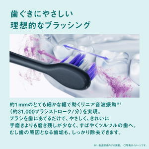 パナソニック 音波振動ハブラシ ドルツ ブラック EW-DA49-K-イメージ5