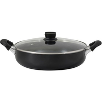 ＬＩＶ ＰＬＵＳ ベストコ 両手鍋 32cm 浅型 ガラス蓋付 ブラック FCE441W-NQ-0401