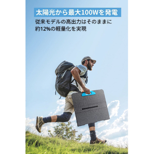 Anker Solix PS100 Portable Solar Panel ブラック A24340A1-イメージ2