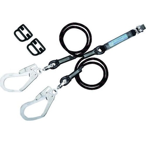 藤井電工 ツヨロン/ハーネス用ランヤード ツインGブレード 黒-1700･170011･11 FC552FA-1635054-イメージ1
