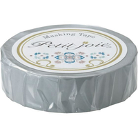 ニチバン Petit joie マスキングテープ グレー 15mm×18m FCF582T-PJMT-15S079