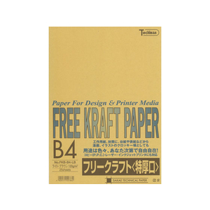 SAKAEテクニカルペーパー SAKAETP/フリークラフトペーパー 特厚口 B4 ライトブラウン 25枚×5冊 FC48276-FKB-B4-LB-イメージ1