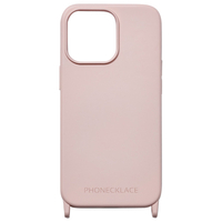PHONECKLACE iPhone 14 Pro用ストラップホール付きシリコンケース パウダーピンク PN23889I14PPK