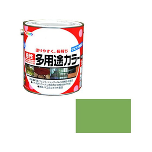 アサヒペン 油性多用途カラー 1.6L 若草色 FC520NS-イメージ1