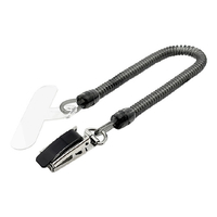 ラスタバナナ コイルストラップ メタルクリップ ストラップホルダータイプ ロング ブラック RCSTMHL01BK