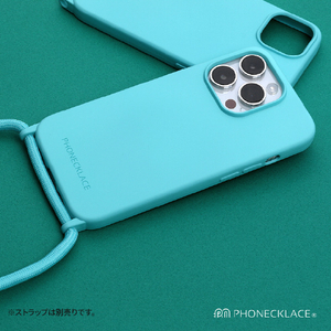 PHONECKLACE iPhone 14 Pro用ストラップホール付きシリコンケース ラベンダー PN23890I14PLV-イメージ14