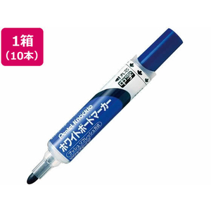 ぺんてる ホワイトボードマーカー ノックル 中字 青 10本 1箱(10本) F837939-EMWLM-C-イメージ1