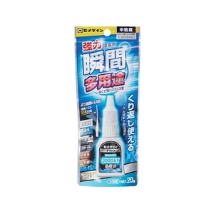 セメダイン 瞬間接着剤 3000K×多用途 20g 多用途タイプ中粘度型 中粘度型(液状)､ボトルタイプ透明2020秒以下- FC445EJ-3749002-イメージ1