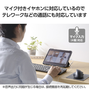 エレコム USB Type-C(TM) - φ3．5mm変換ケーブル シリコンメッシュ(5．0cm) ホワイト MPA-C35DSMWH-イメージ4