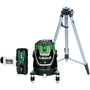 シンワ測定 レーザーロボ ＬＥＸＩＡ－Ｅ ２１ グリーン 受光器・三脚セット 縦1方向・横1方向・地墨 70891-イメージ1