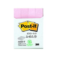 3M ポスト・イット ふせん小 再生紙 75×14mm ピンク 4冊 F867993-560RP-P