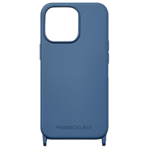 PHONECKLACE iPhone 14 Pro用ストラップホール付きシリコンケース ティールブルー PN23891I14PBL-イメージ1