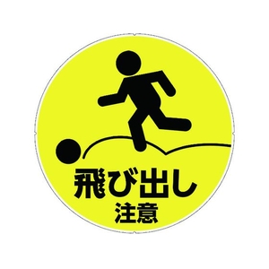 カーボーイ カラープラポールサインキャッププレート 飛出し注意 飛び出し注意256 FC656GD-7566816-イメージ1