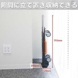 トラスコ こまわり君（新型） ６００Ｘ３９０  ブラック 折りたたみハンドルタイプ MPK-6039-BK-イメージ5