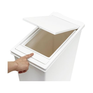 天馬 スリム ゴミ箱 45L フタ付き ワンタッチ開閉 大容量 ホワイト FCE449W-ELP-SP45PUSH-イメージ6