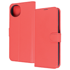 レイ・アウト AQUOS wish5用 Like standard 耐衝撃 マグネットベルト シンプル 手帳型レザーケース レッド RT-AQL3ELC1/R-イメージ1