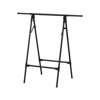 アイリスオーヤマ ふとん干しスタンドタイプ スリム ブラック FCF159S-FSA-70SR