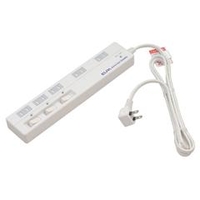 エルパ サージ付きマルチタップ ホワイト WLS-5015B(W)