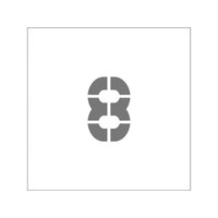 アイマーク ステンシル マグネット 8 文字サイズ50×40mm FC036JB-8364177