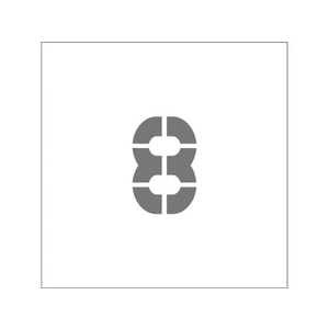 アイマーク ステンシル マグネット 8 文字サイズ50×40mm FC036JB-8364177-イメージ1