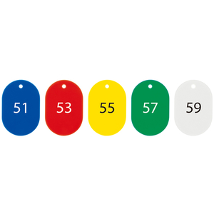 オープン工業 スチロール番号札 小判大 51～75 緑 F079452-BF-52-GN-イメージ2