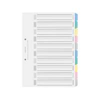 コクヨ 仕切カードPP 2穴 A4 10山 見出1組 5冊 FC02695-ｼｷ-P120