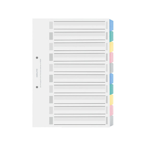 コクヨ 仕切カードPP 2穴 A4 10山 見出1組 5冊 FC02695-ｼｷ-P120-イメージ1