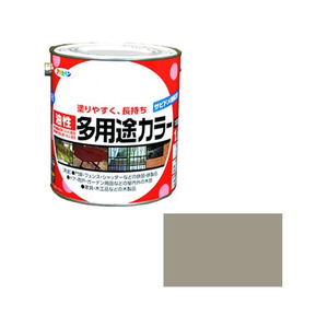 アサヒペン 油性多用途カラー 1.6L ライトグレー FC522NS-イメージ1