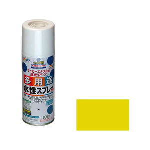 アサヒペン 水性多用途スプレー 300ml イエロー FC032NS-イメージ1